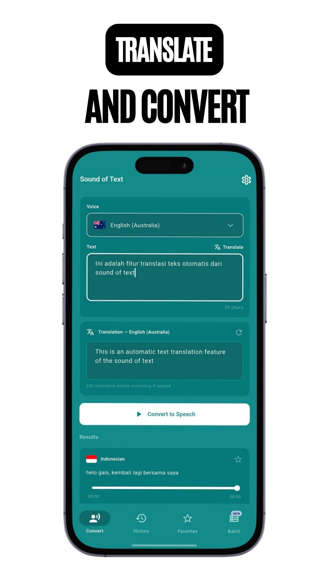 Translate & Speech UI